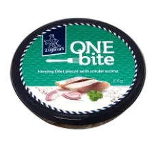 One Bite - Herring Fillet Pieces with Smoke Aroma 210g