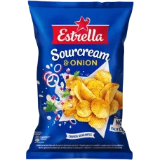 Estrella - Sour Cream and Onion Flavour Crisps 130g