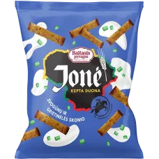 Baltasis Pyragas - Fried Bread Sticks Sour Cream and Onion Flavour 100g