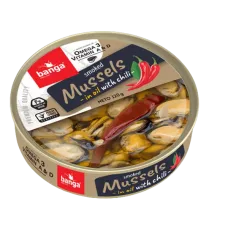 Banga - Smoked Mussels in Oil with Chili 120g