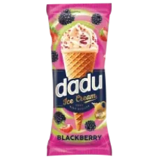 Dadu - Glazed Vanillla Ice Cream with Blackberry and Strawberry in Cone 150ml