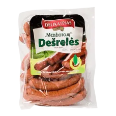 Delikatesas - Medziotoju Hot Smoked Sausages kg (~500g)